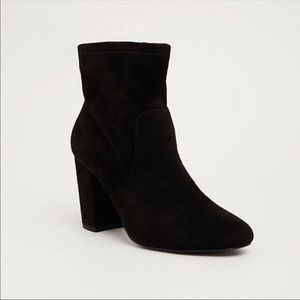 Black sock booties from Torrid. Size 9. Wide.